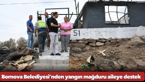 Bornova Belediyesi’nden yangın mağduru aileye destek