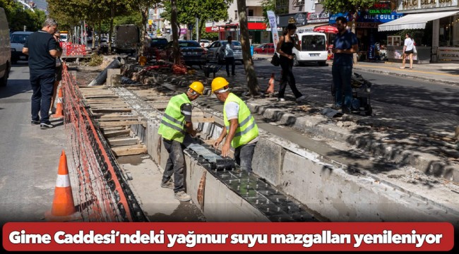 Girne Caddesi’ndeki yağmur suyu mazgalları yenileniyor