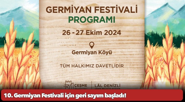 10. Germiyan Festivali için geri sayım başladı!