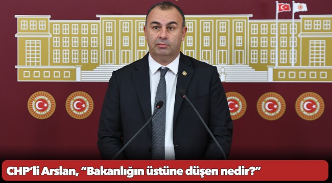 CHP’li Arslan, “Bakanlığın üstüne düşen nedir?”