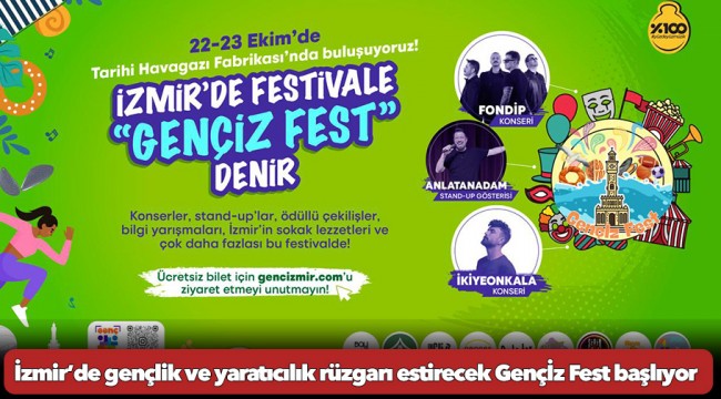 İzmir’de gençlik ve yaratıcılık rüzgarı estirecek Gençİz Fest başlıyor