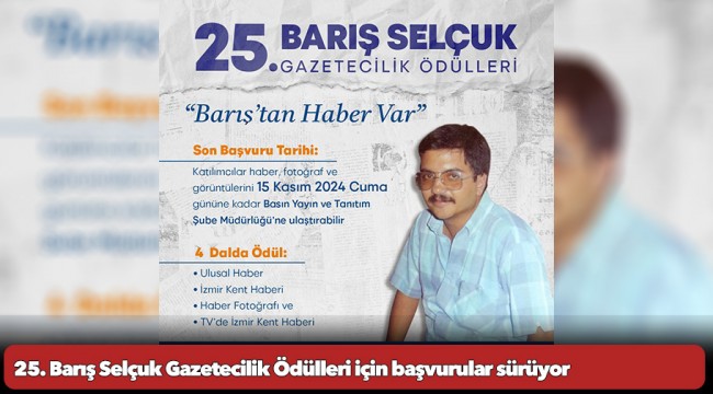 25. Barış Selçuk Gazetecilik Ödülleri için başvurular sürüyor