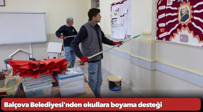 Balçova Belediyesi’nden okullara boyama desteği