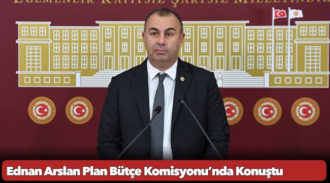 Ednan Arslan Plan Bütçe Komisyonu’nda Konuştu