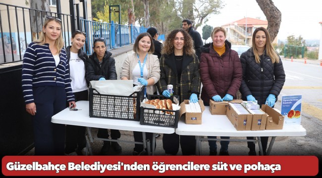 Güzelbahçe Belediyesi'nden öğrencilere süt ve pohaça