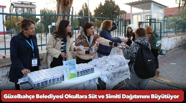 Güzelbahçe Belediyesi Okullara Süt ve Simiti Dağıtımını Büyütüyor