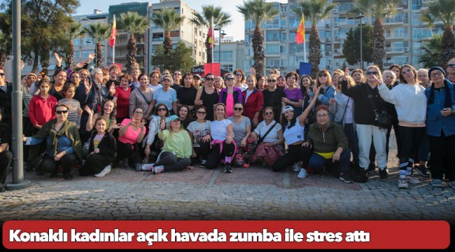 Konaklı kadınlar açık havada zumba ile stres attı