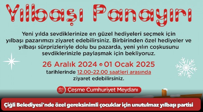 Çeşme’de Yeni Yıl Coşkusu: Yılbaşı Panayırı Başlıyor