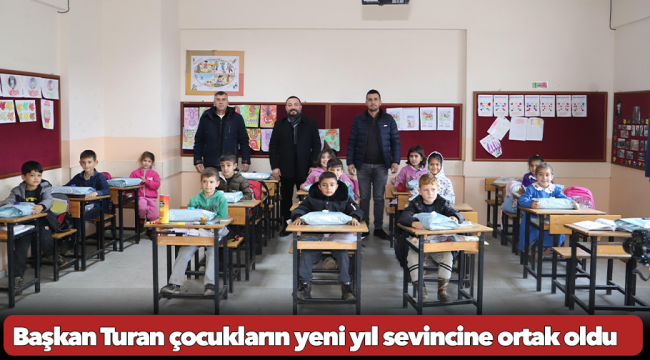 Başkan Turan çocukların yeni yıl sevincine ortak oldu