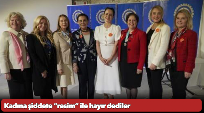 Kadına şiddete “resim” ile hayır dediler