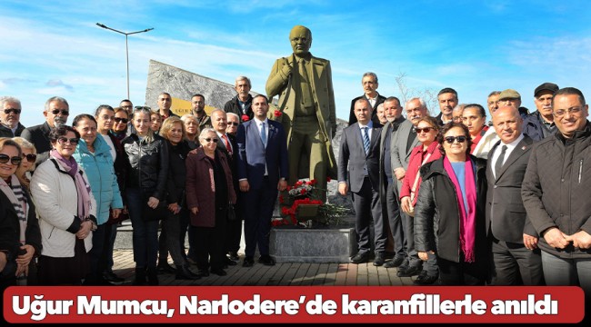 Uğur Mumcu, Narlodere’de karanfillerle anıldı