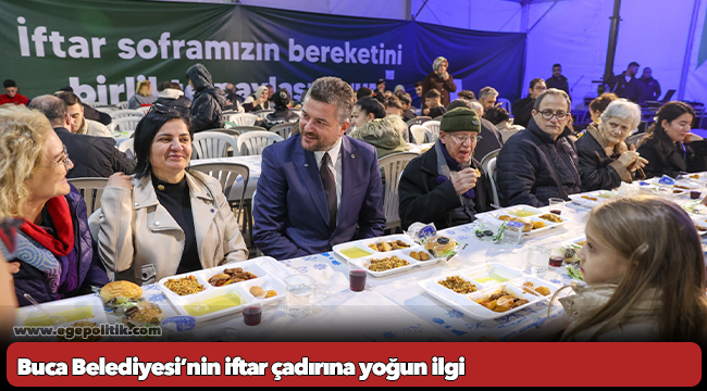 Buca Belediyesi’nin iftar çadırına yoğun ilgi