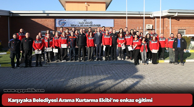 Karşıyaka Belediyesi Arama Kurtarma Ekibi’ne enkaz eğitimi